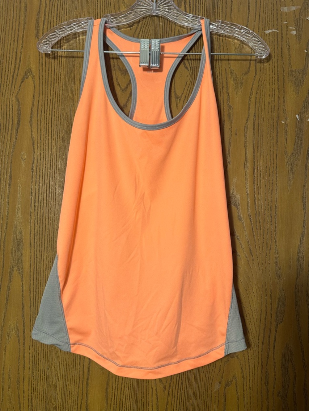 Old Navy Peach Racerback Tank with Gray Trim